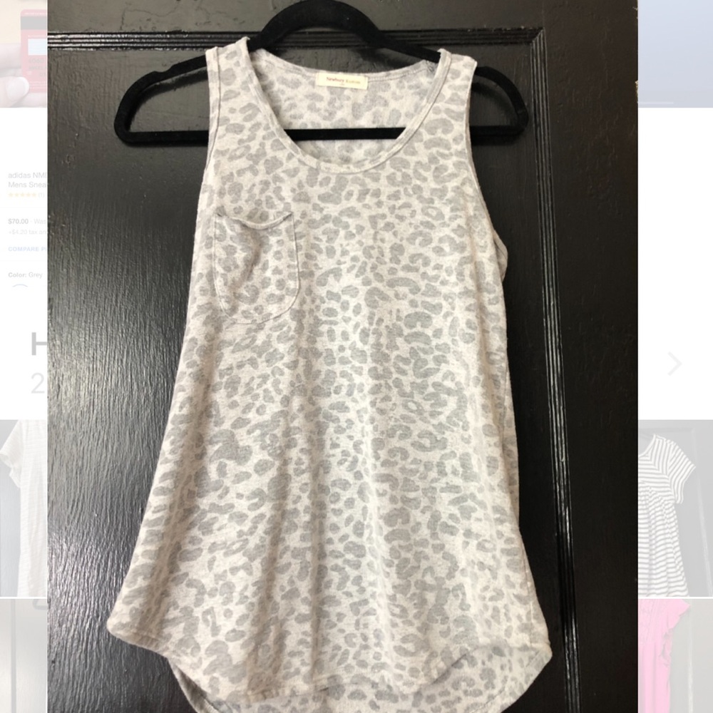 Grey and white Cheetah shirt